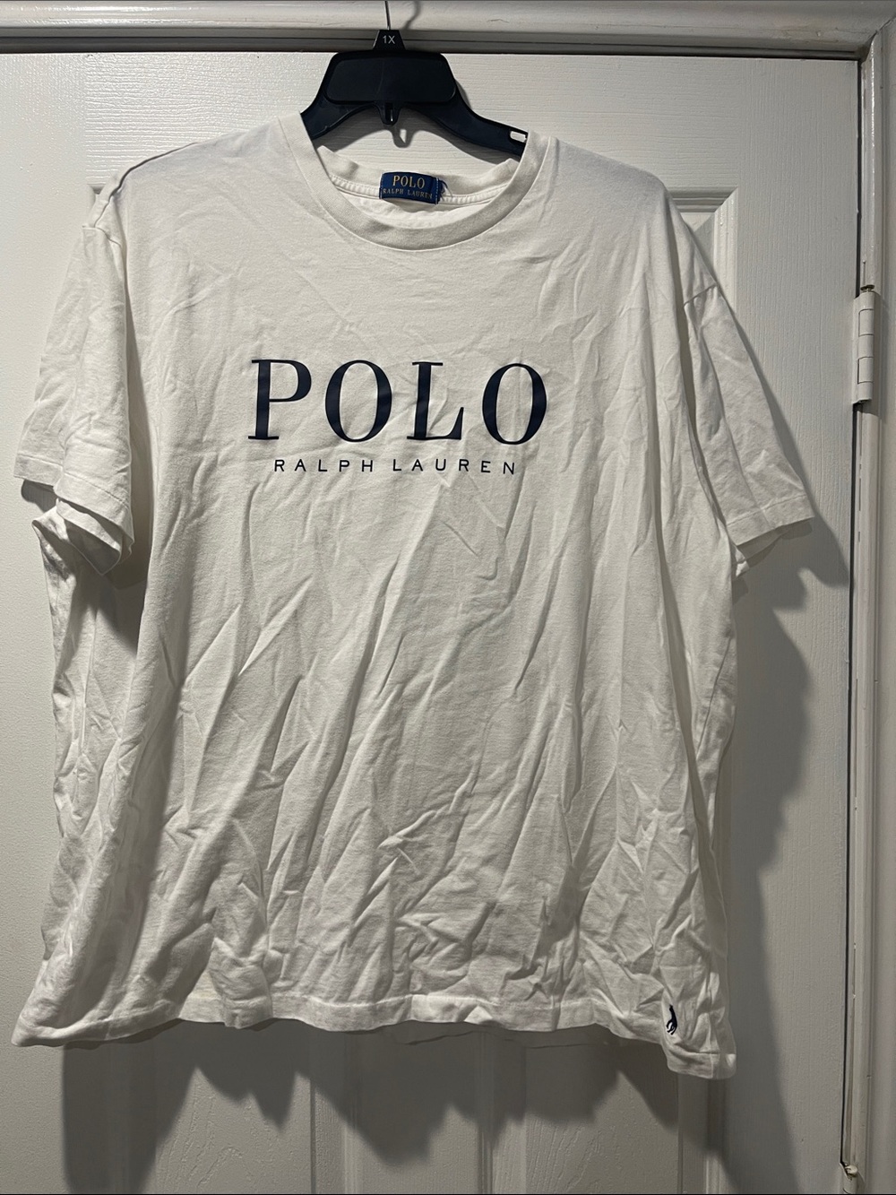 Polo by Ralph Lauren White Tee with Navy Logo